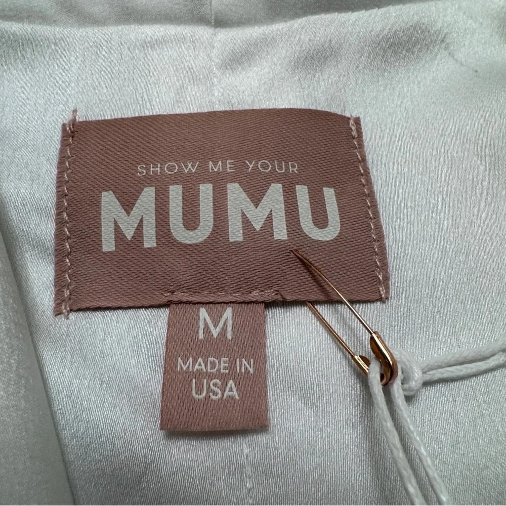 Show Me Your Mumu sz M Felix Blazer Ivory White Luxe Satin